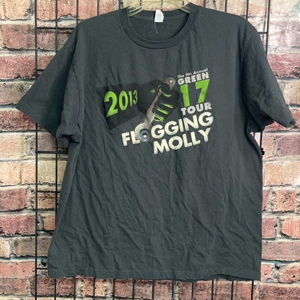 2013 Flogging Molly 9th annual green 17 tour men’s tshirt size large